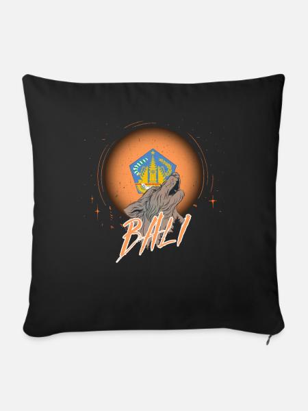 Bali - Sofakissenbezug 45 x 45 cm - Schwarz
