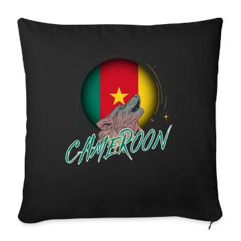 Cameroun - Housse de coussin décorative 45 x 45 cm - noir - Devant