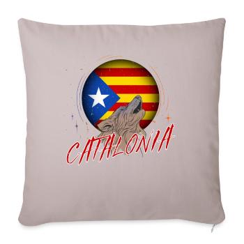 Catalogne - Housse de coussin décorative 45 x 45 cm - taupe clair - Devant