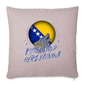 Bosnia and Herzegovina - Sofa pillowcase 17,3'' x 17,3'' (45 x 45 cm) - light taupe - Front