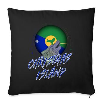 Christmas Island - Sofa pillowcase 17,3'' x 17,3'' (45 x 45 cm) - black - Front