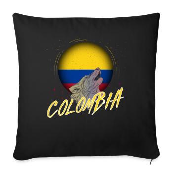 Colombia - Sofa pillowcase 17,3'' x 17,3'' (45 x 45 cm) - black - Front