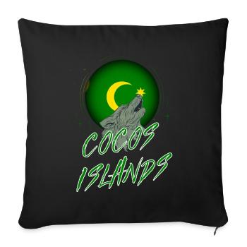 Îles Cocos - Housse de coussin décorative 45 x 45 cm - noir - Devant