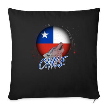Chile - Sofa pillowcase 17,3'' x 17,3'' (45 x 45 cm) - black - Front