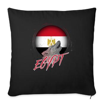Egypt - Sofa pillowcase 17,3'' x 17,3'' (45 x 45 cm) - black - Front
