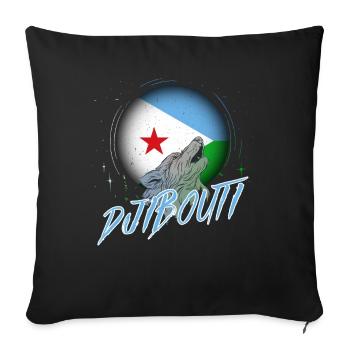 Djibouti - Sofa pillowcase 17,3'' x 17,3'' (45 x 45 cm) - black - Front