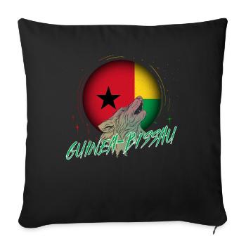 Guinea Bissau - Sofa pillowcase 17,3'' x 17,3'' (45 x 45 cm) - black - Front