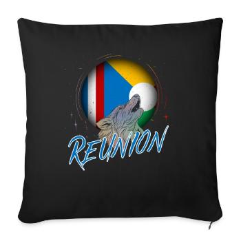 Réunion - Sofakissenbezug 45 x 45 cm - Schwarz - Vorne