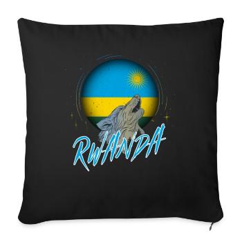 Rwanda - Housse de coussin décorative 45 x 45 cm - noir - Devant