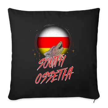Ossétie du Sud - Housse de coussin décorative 45 x 45 cm - noir - Devant