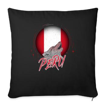 Peru - Sofa pillowcase 17,3'' x 17,3'' (45 x 45 cm) - black - Front