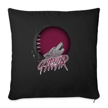 Qatar - Sofa pillowcase 17,3'' x 17,3'' (45 x 45 cm) - black - Front