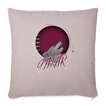 Qatar - Sofa pillowcase 17,3'' x 17,3'' (45 x 45 cm) - light taupe - Front