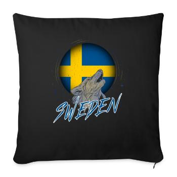 Sweden - Sofa pillowcase 17,3'' x 17,3'' (45 x 45 cm) - black - Front