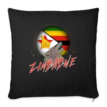 Simbabwe - Sofakissenbezug 45 x 45 cm - Schwarz - Vorne