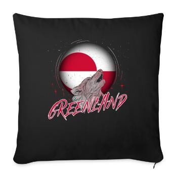 Groenland - Housse de coussin décorative 45 x 45 cm - noir - Devant