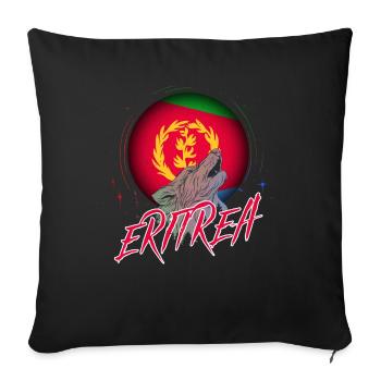 Eritrea - Sofa pillowcase 17,3'' x 17,3'' (45 x 45 cm) - black - Front