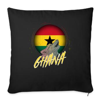 Ghana - Housse de coussin décorative 45 x 45 cm - noir - Devant