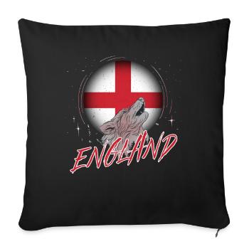 England - Sofa pillowcase 17,3'' x 17,3'' (45 x 45 cm) - black - Front