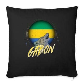 Gabon - Sofa pillowcase 17,3'' x 17,3'' (45 x 45 cm) - black - Front