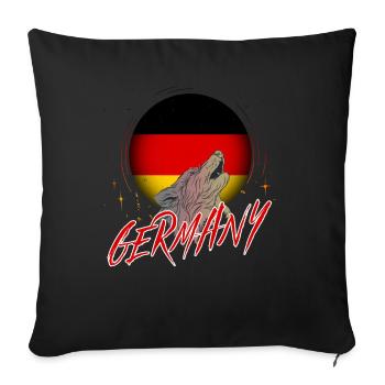 Germany - Sofa pillowcase 17,3'' x 17,3'' (45 x 45 cm) - black - Front