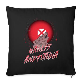 Wallis et Futuna - Housse de coussin décorative 45 x 45 cm - noir - Devant