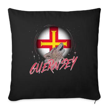 Guernsey - Sofa pillowcase 17,3'' x 17,3'' (45 x 45 cm) - black - Front