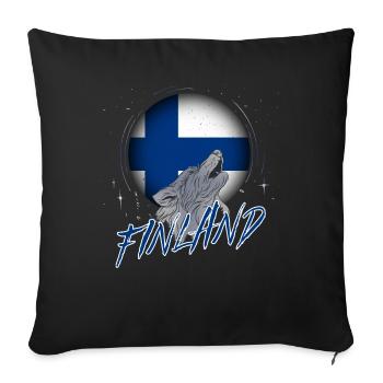 Finland - Sofa pillowcase 17,3'' x 17,3'' (45 x 45 cm) - black - Front