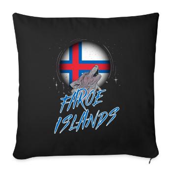 Îles Féroé - Housse de coussin décorative 45 x 45 cm - noir - Devant