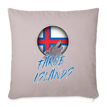 Faroe Islands - Sofa pillowcase 17,3'' x 17,3'' (45 x 45 cm) - light taupe - Front