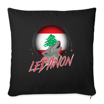 Liban - Housse de coussin décorative 45 x 45 cm - noir - Devant