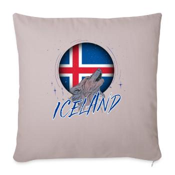 Islande - Housse de coussin décorative 45 x 45 cm - taupe clair - Devant