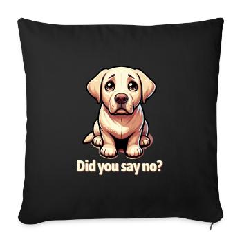 Cute Labrador Retriever - Sofa pillowcase 17,3'' x 17,3'' (45 x 45 cm) - black - Front