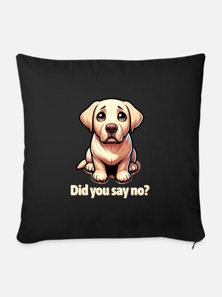 Süßer Labrador Retriever - Sofakissenbezug 45 x 45 cm - Schwarz