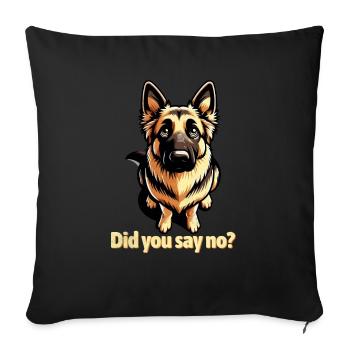 German Shepherd - Sofa pillowcase 17,3'' x 17,3'' (45 x 45 cm) - black - Front
