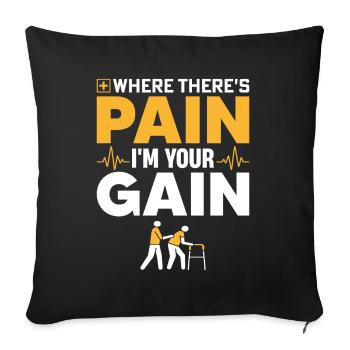Profiting from the Pain – Promise of the - Sofa pillowcase 17,3'' x 17,3'' (45 x 45 cm) - black - Front