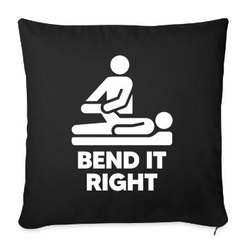 Pliez-le correctement - Précision en physiothérapie - Housse de coussin décorative 45 x 45 cm - noir - Devant