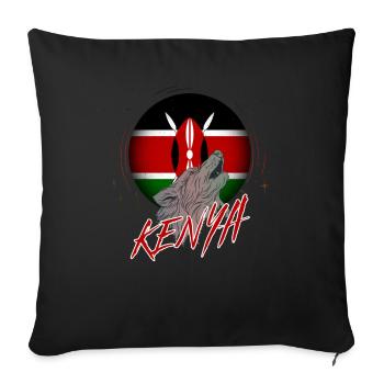Kenya - Sofa pillowcase 17,3'' x 17,3'' (45 x 45 cm) - black - Front