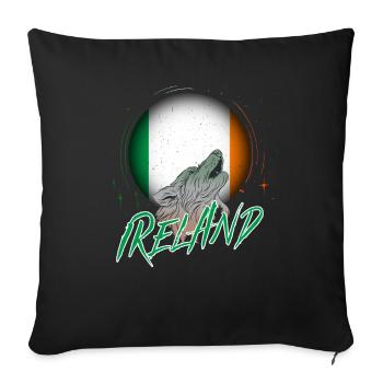 Ireland - Sofa pillowcase 17,3'' x 17,3'' (45 x 45 cm) - black - Front