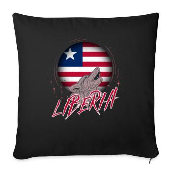 Libéria - Housse de coussin décorative 45 x 45 cm - noir - Devant