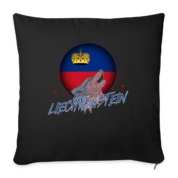 Liechtenstein - Sofa pillowcase 17,3'' x 17,3'' (45 x 45 cm) - black - Front