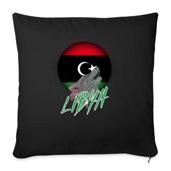 Libyen - Sofakissenbezug 45 x 45 cm - Schwarz - Vorne