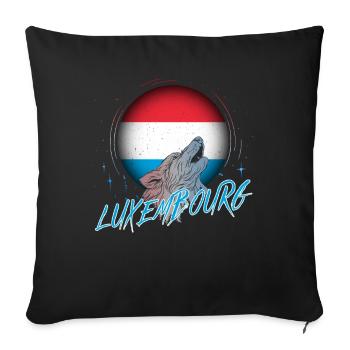 Luxembourg - Sofa pillowcase 17,3'' x 17,3'' (45 x 45 cm) - black - Front