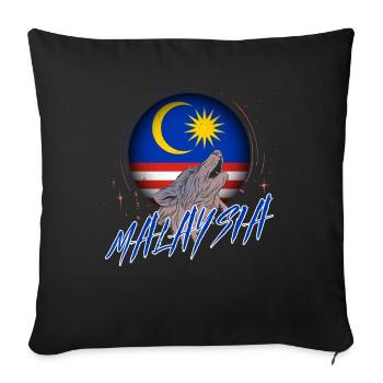 Malaysia - Sofa pillowcase 17,3'' x 17,3'' (45 x 45 cm) - black - Front