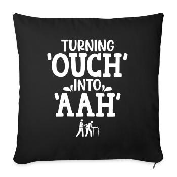 Turning "ouch" into "aah" – calming - Sofa pillowcase 17,3'' x 17,3'' (45 x 45 cm) - black - Front