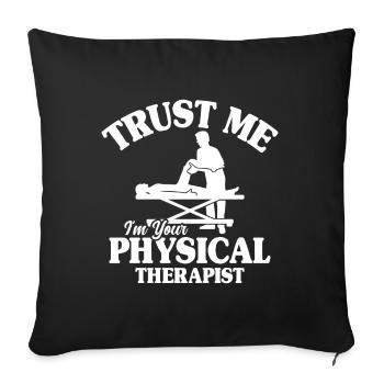 « In Therapy We Trust - Soins experts par Physio - Housse de coussin décorative 45 x 45 cm - noir - Devant