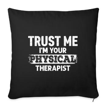 Confidence In Therapy – Design For - Sofa pillowcase 17,3'' x 17,3'' (45 x 45 cm) - black - Front