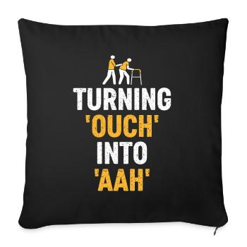 From Pain To Relief – Soothing Therapy Art - Sofa pillowcase 17,3'' x 17,3'' (45 x 45 cm) - black - Front