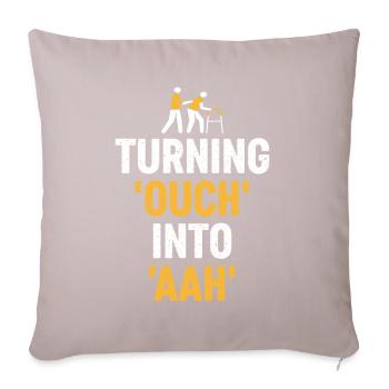 From Pain To Relief – Soothing Therapy Art - Sofa pillowcase 17,3'' x 17,3'' (45 x 45 cm) - light taupe - Front