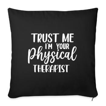Your Trusted Therapist – Professional - Sofa pillowcase 17,3'' x 17,3'' (45 x 45 cm) - black - Front